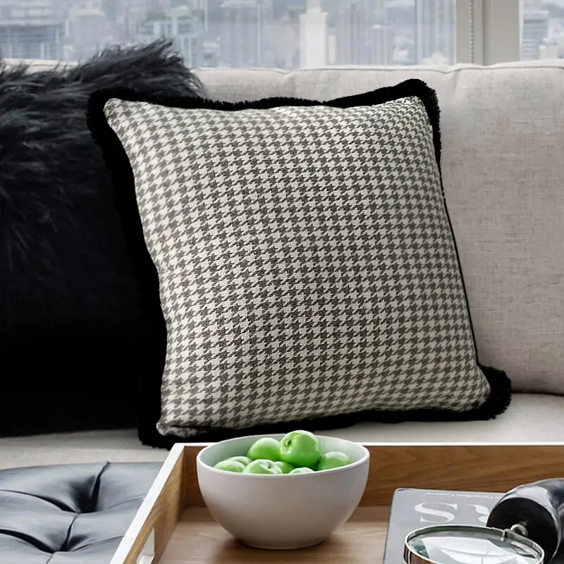 POSZEWKA PEPITKA2B 45 X 45 CM JASNOPOPIELATY - EU_405660