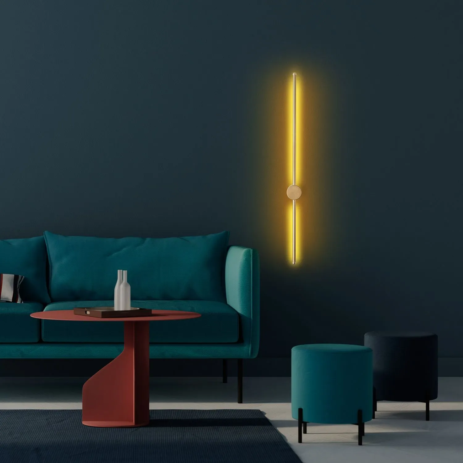 Lampa ścienna kinkiet SWORD 7x91cm złota - ASI_119FRS1160