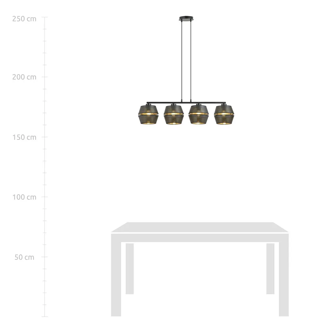 Lampa wisząca Czarny 1185/4 - 1185/4