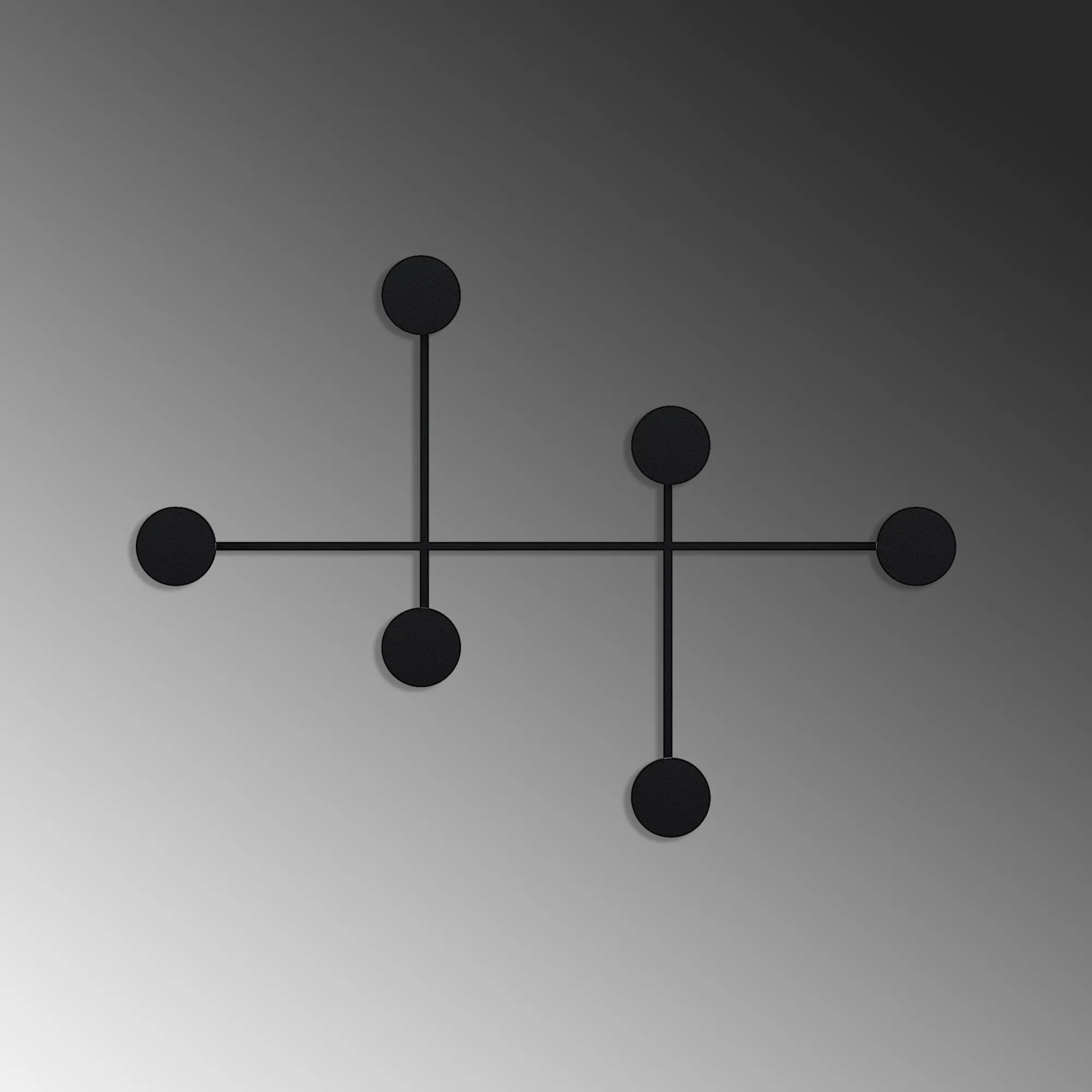 Metalowy haczyk ścienny DAMA czarny - ASI_494PYT1129