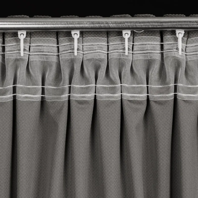 ZASŁONA GOTOWA MILO NA TAŚMIE 140X300 CM POPIELATY - EU_410900