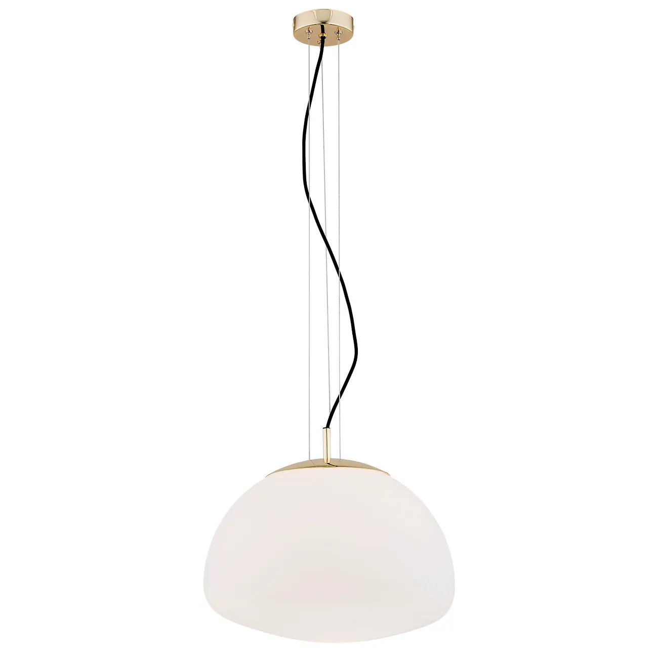 Lampa wisząca TRINI mosiądz opal z czarnym przewodem 118x40cm Lampa wisząca TRINI mosiądz opal z czarnym przewodem 118x40cm