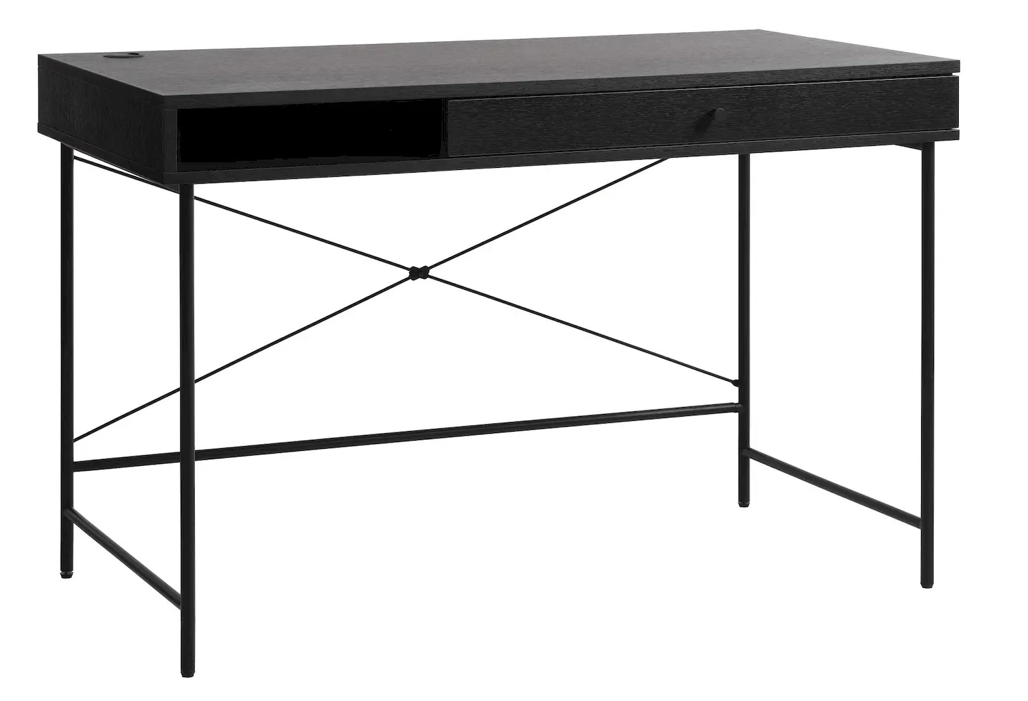 Biurko PENSACOLA z szufladą 60x120 cm - czarne Biurko PENSACOLA z szufladą 60x120 cm - czarne