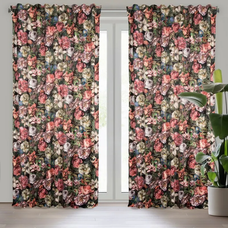 ZASŁONA GOTOWA PEONIA NA TAŚMIE 140X270 CM BORDOWY ZASŁONA GOTOWA PEONIA NA TAŚMIE 140X270 CM BORDOWY