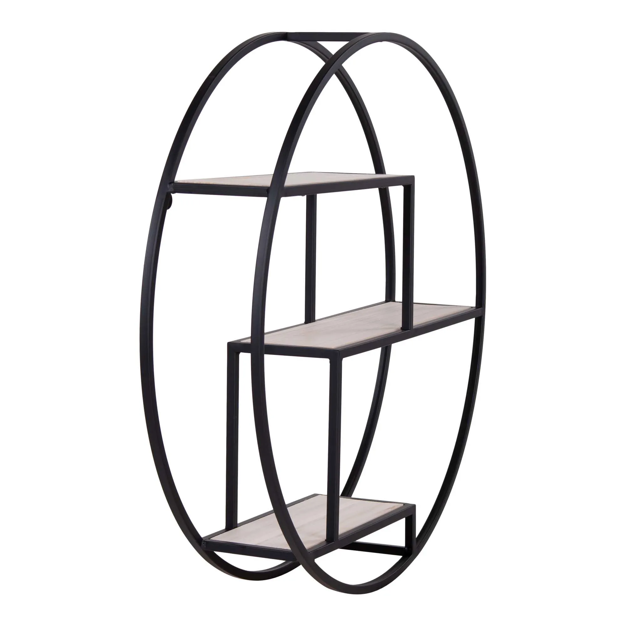 Rotterdam Półka Metal Drewno 62x62x14 Naturalny