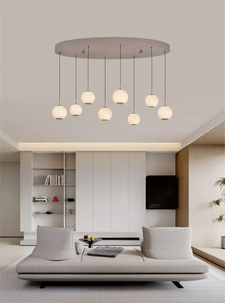 Lampa wisząca LUBERON ósemka owalna LED kaszmirowa — zdjęcie 2