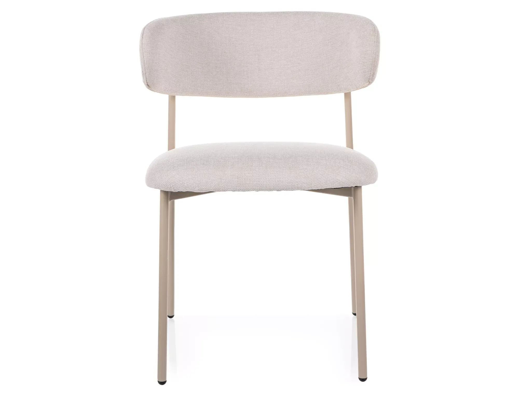 Krzesło jadalniane ELTON BREGO jasnobeżowe/kaszmirowe nogi - ELTONBRKJBE