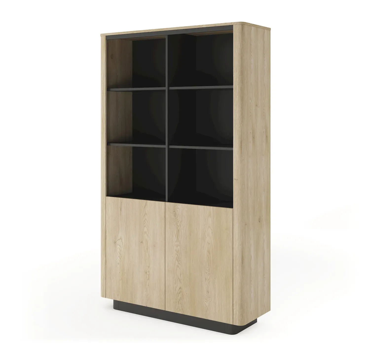 Regał 2-drzwiowy TORRO REGAŁ 2D dąb cremona czarny Regał 2-drzwiowy TORRO REGAŁ 2D dąb cremona czarny