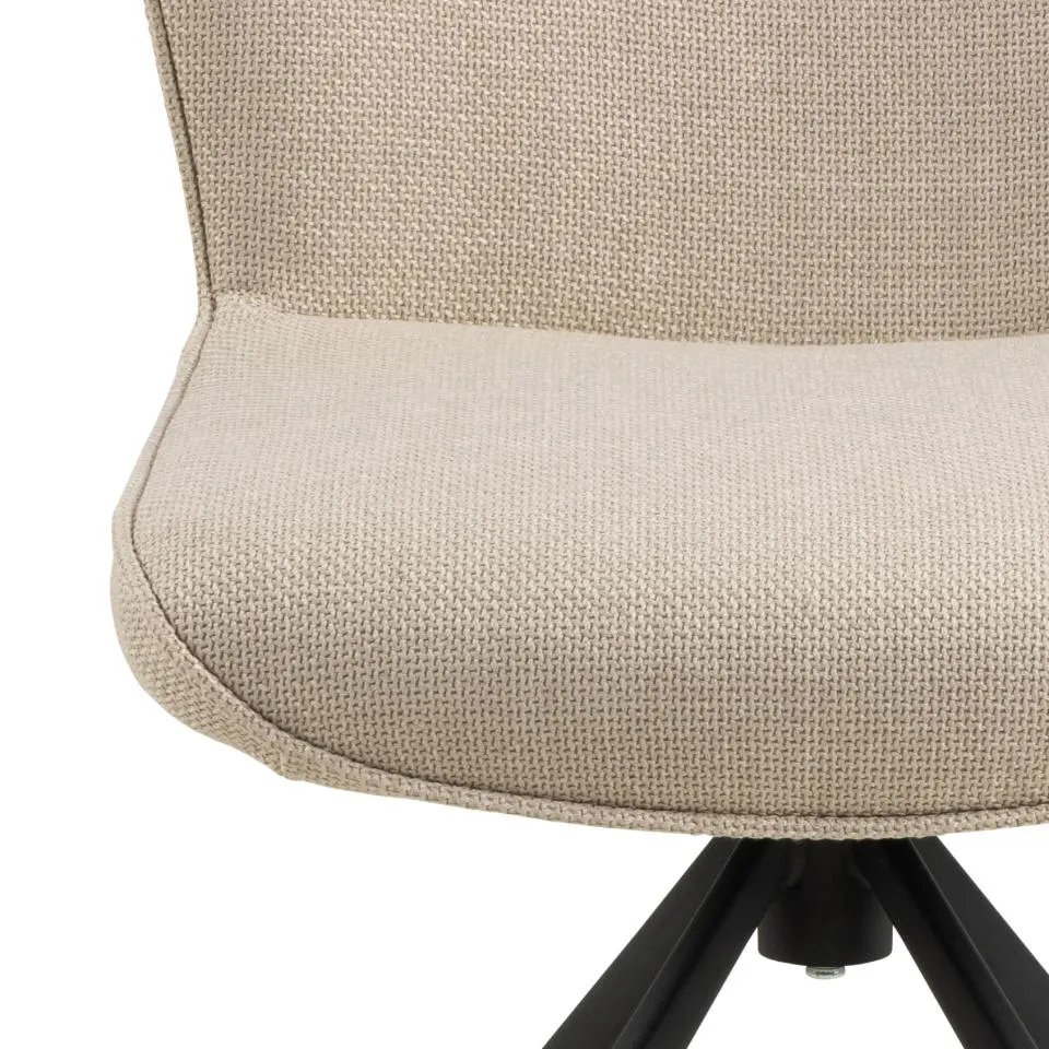 Krzesło obrotowe SPRING Beżowy, Czarny - zamek błyskawiczny ( zestaw 2 sztuk ) - 0000101142