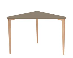 Biurko narożne NAJA 114x85 trójkątne brązowy blat/bukowe nogi Na zewnątrz, Meble, Tabela
