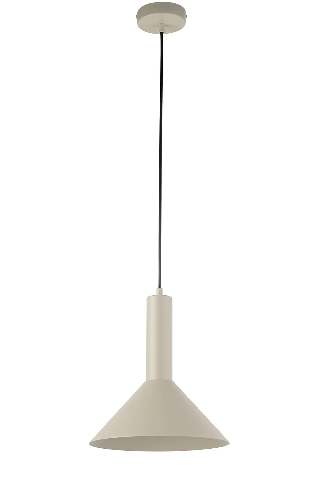 Lampa wisząca VITRUM stożek szary beż