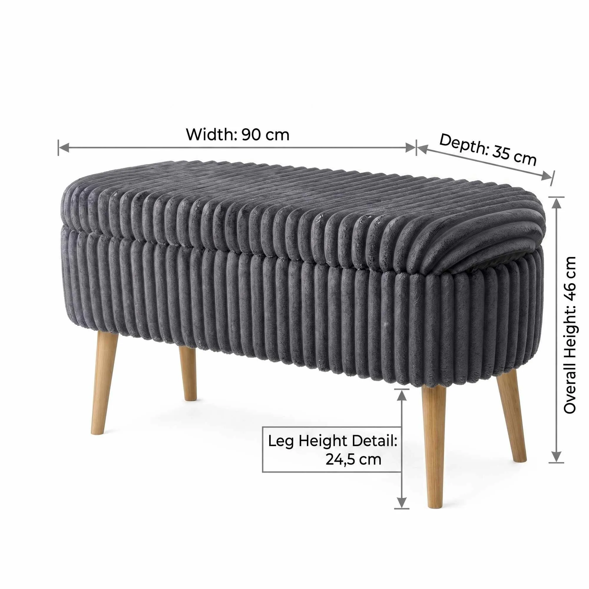 image pufa, sofa-stolik, czarna, tkanina-poduszkowa, drewniane-nogi