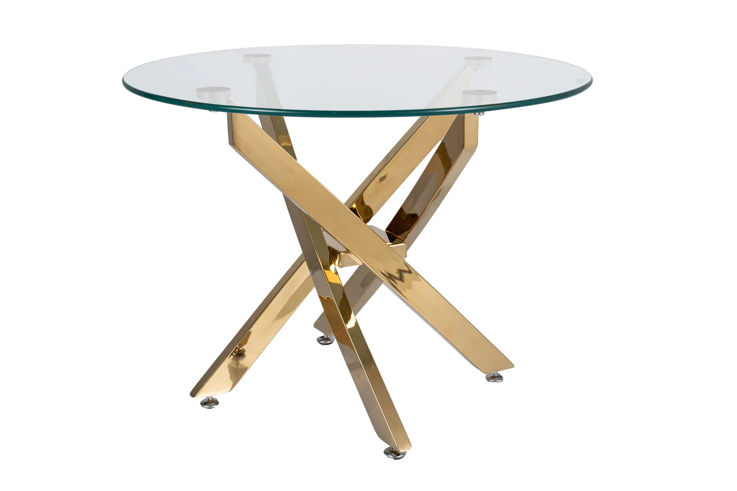 STOLIK KAWOWY AGIS A TRANSPARENTNY/ZŁOTY FI60X45