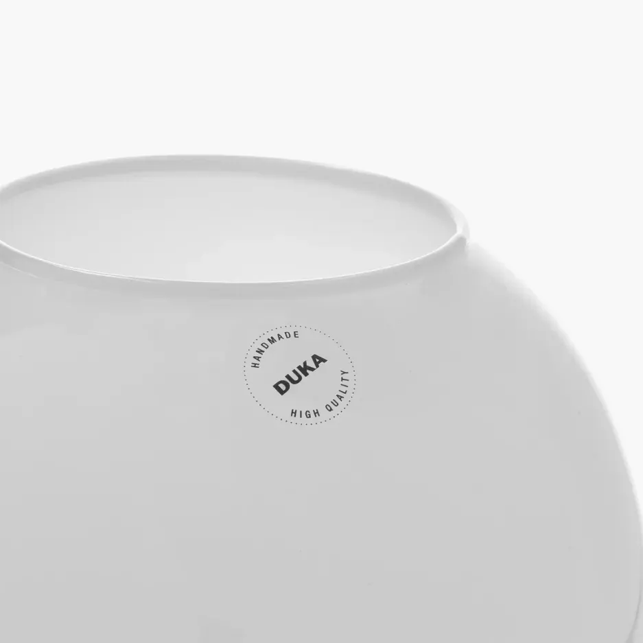 Wazon kula DUKA SPRING 17 cm biały szklany — zdjęcie 3