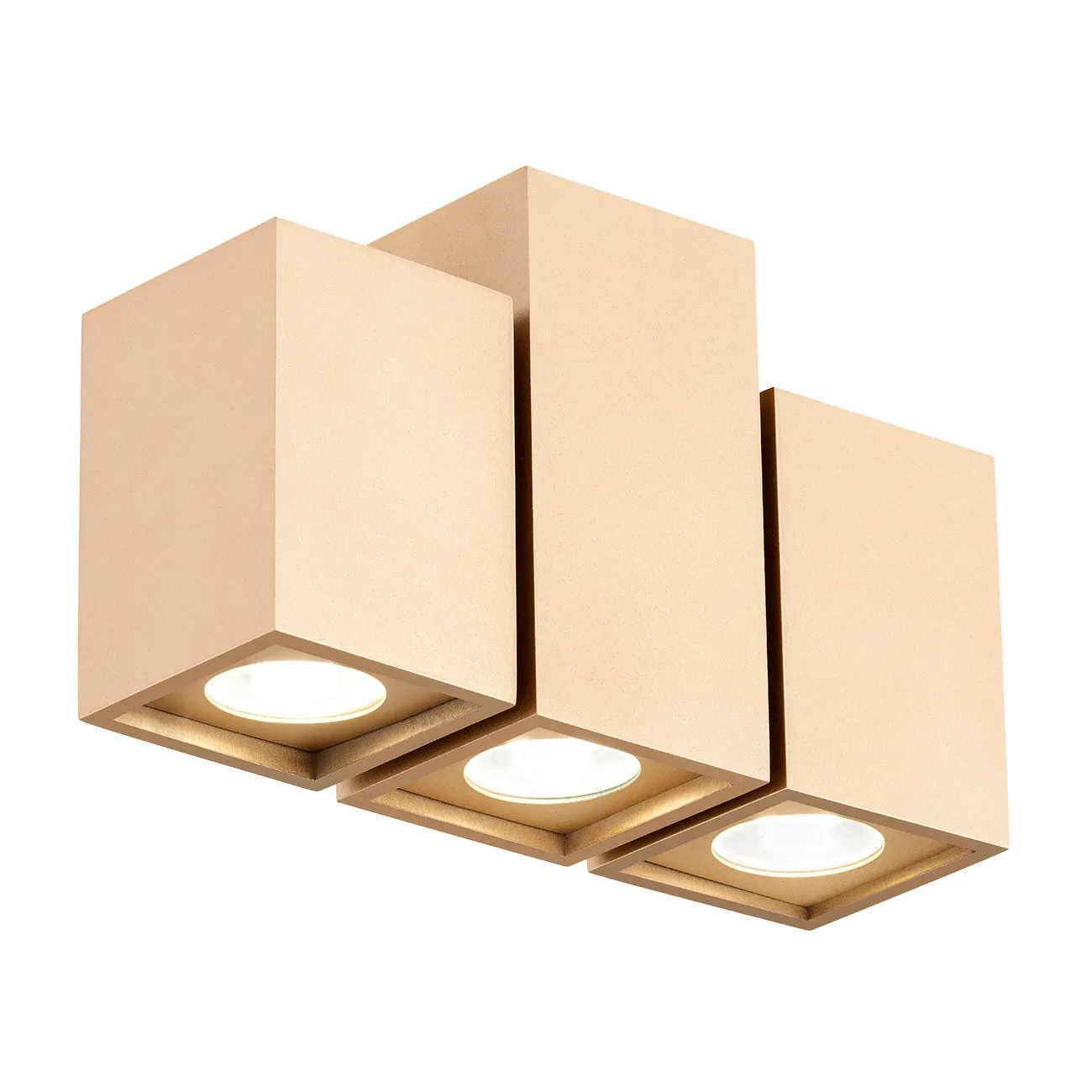 Plafon MORTIMER drewniany kubiki złoty Plafon MORTIMER drewniany kubiki złoty