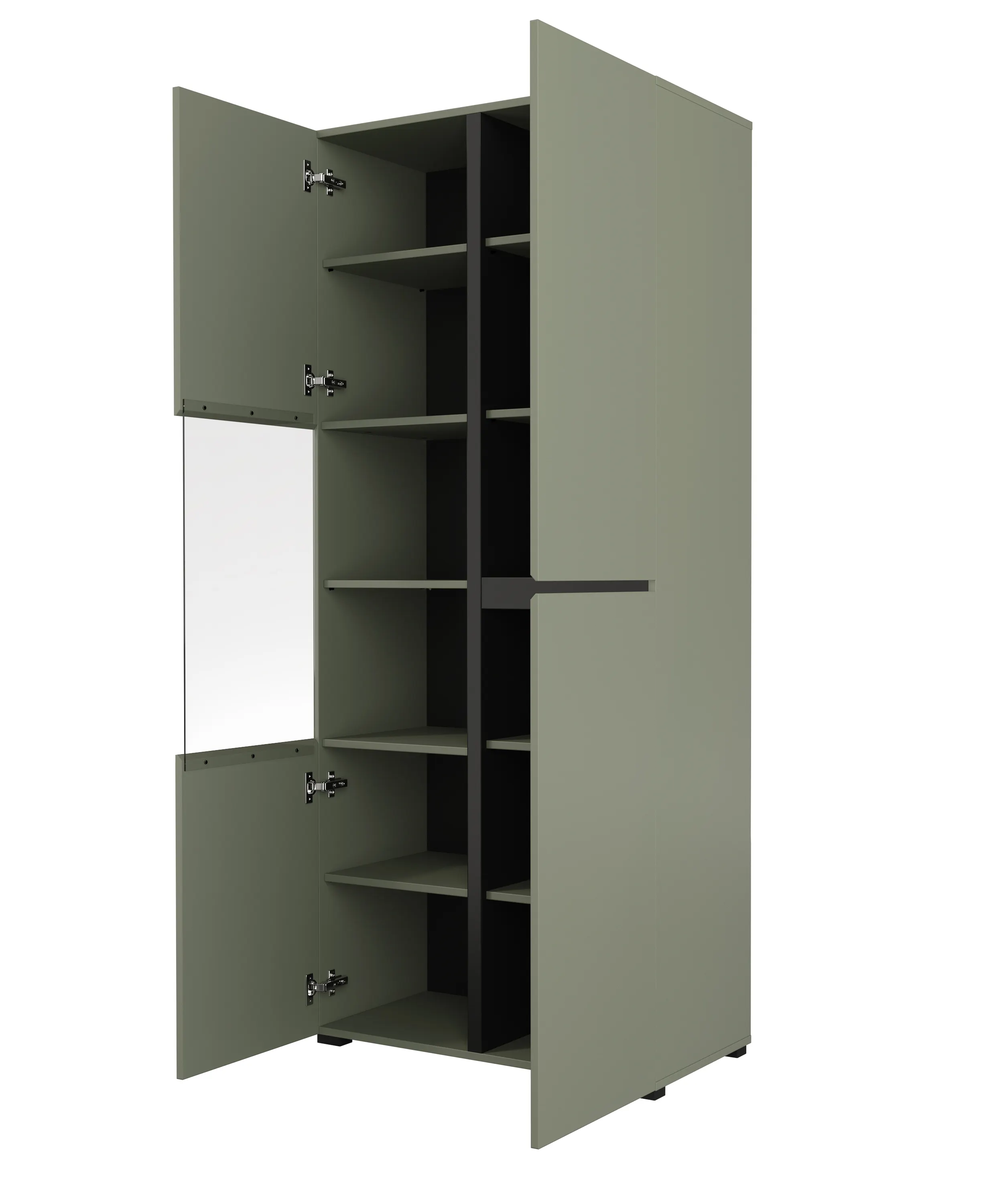 Witryna 3-drzwiowa szklana CROSS 80x183 zielona - 24GWMY12