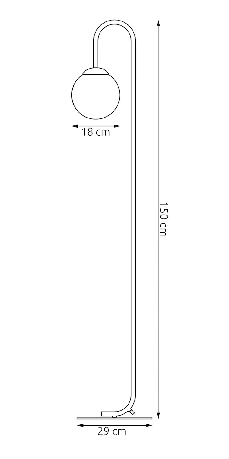 Lampa podłogowa FLOR LP1 szara - 1496/LP1