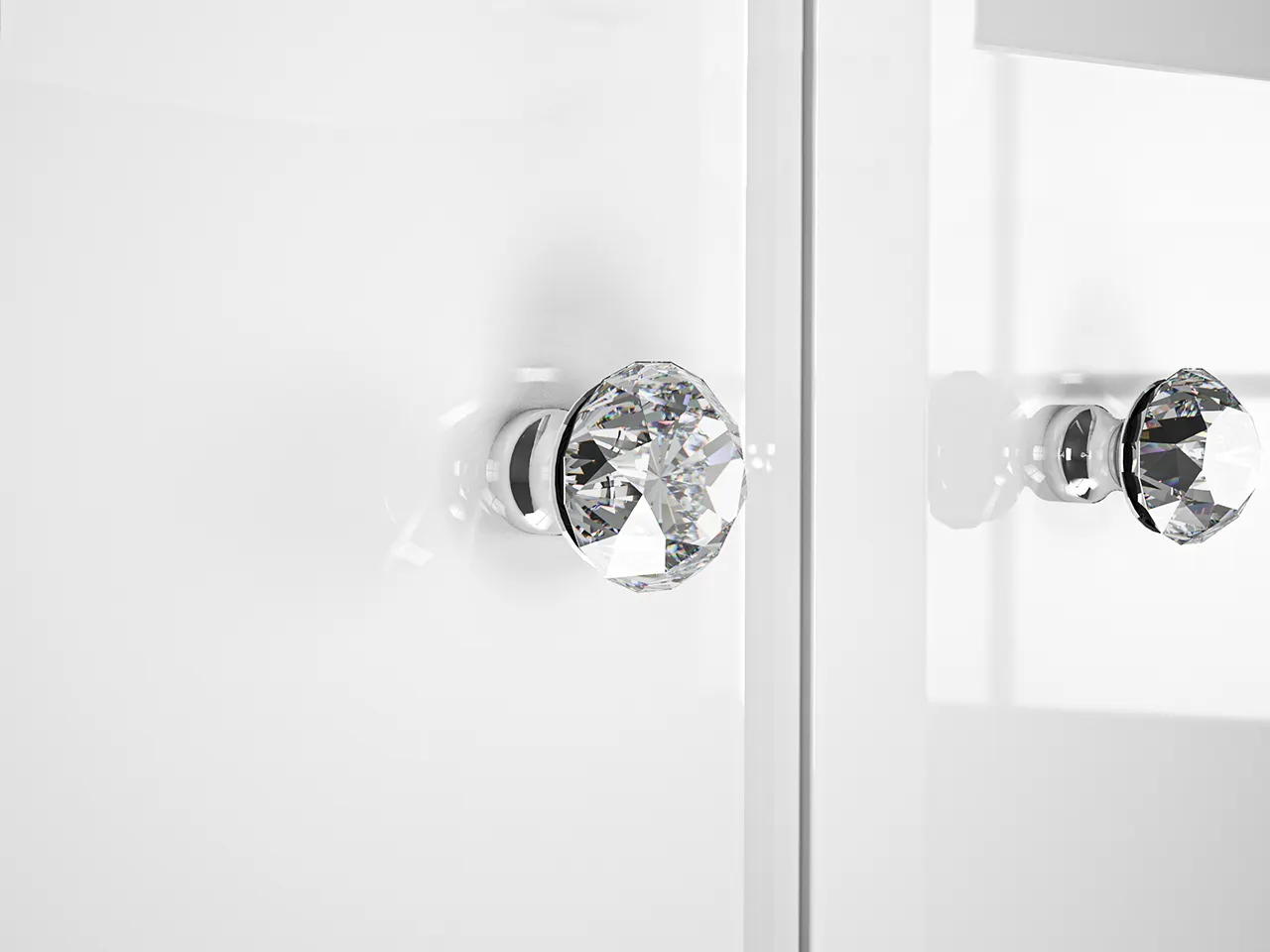 Szafa 2-drzwiowa GLAMOUR 08 - biały połysk - 1GLAM08-001