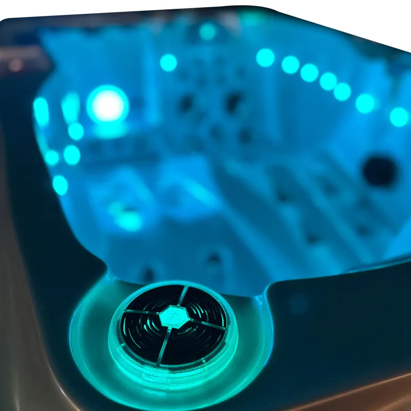 Jacuzzi ogrodowe 2-os. z hydromasażem SPA-749 200x135 cm biały/brązowy - HS_SPA749-3284