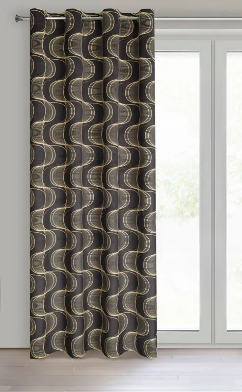 ZASŁONA POLA 140 X 250 CM CZARNY - EU_385847