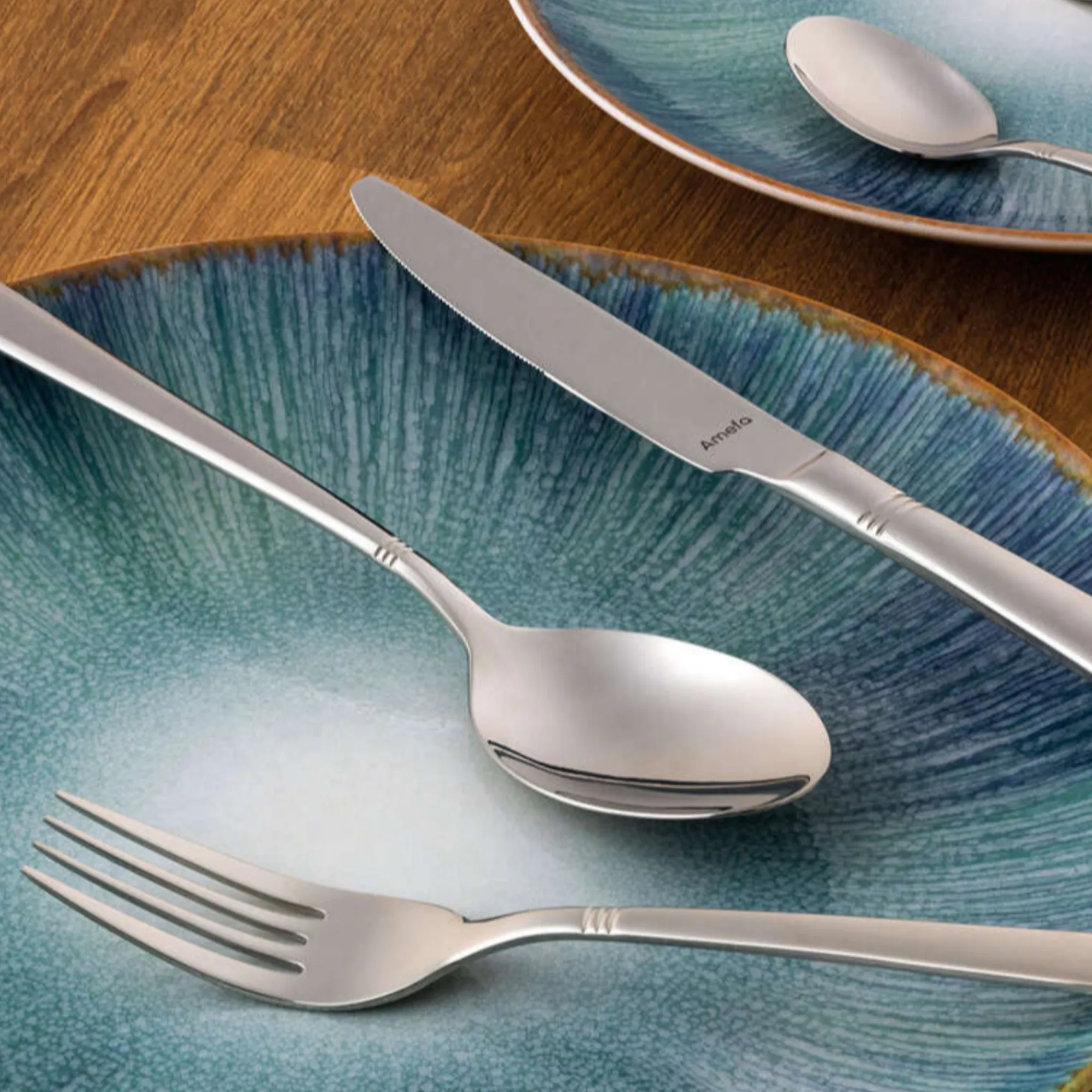 image nóż, widelec, łyżka, sztućce, zestaw sztućców