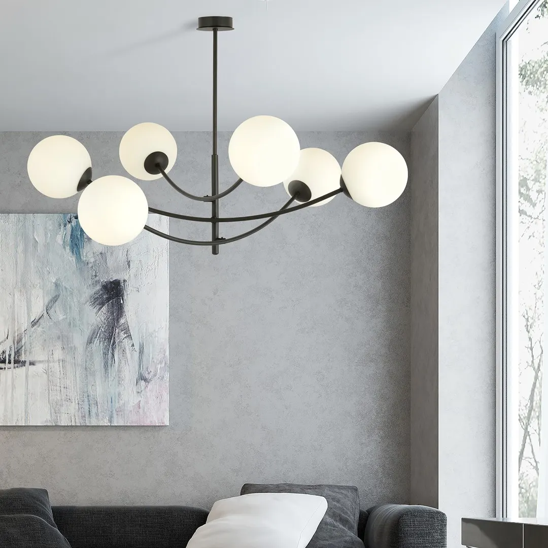 Lampa sufitowa HUNTER 6 czarny biały — zdjęcie 5