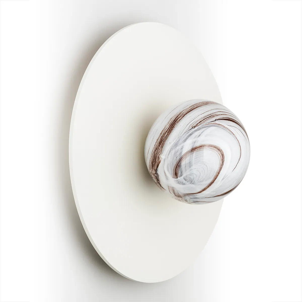 Kinkiet / Plafon PIAVA biały biało-brązowy marmur 30x15cm - 8445