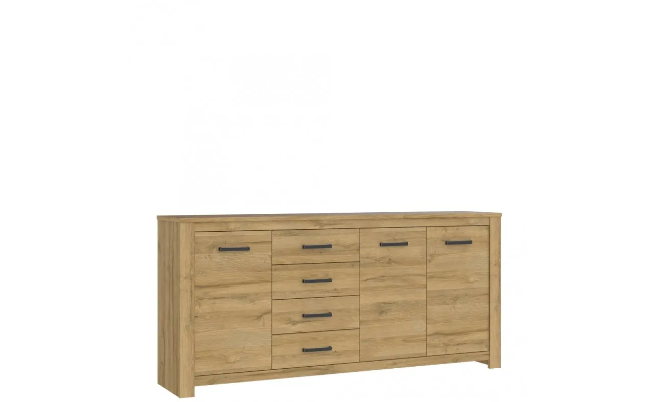 Komoda 3-drzwiowa z szufladami HAVANNA dąb postarzany