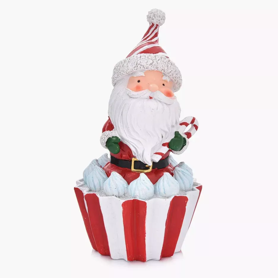 Dekoracja świąteczna Mikołaj DUKA LYCKLIG 19 cm biały czerwony