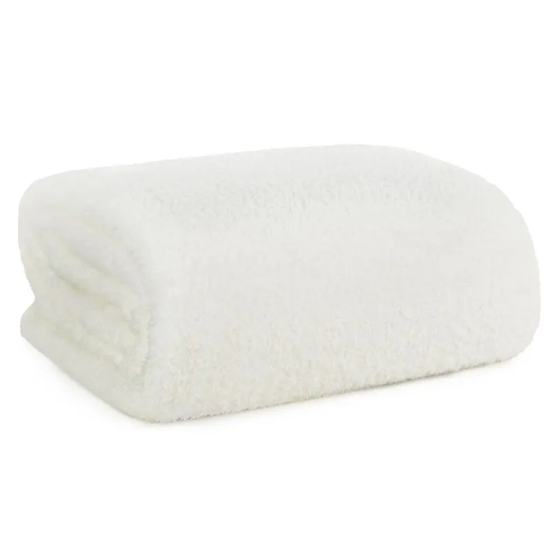 Miękki polarowy koc D91 LORI 170 X 210 cm Beżowy — zdjęcie 4
