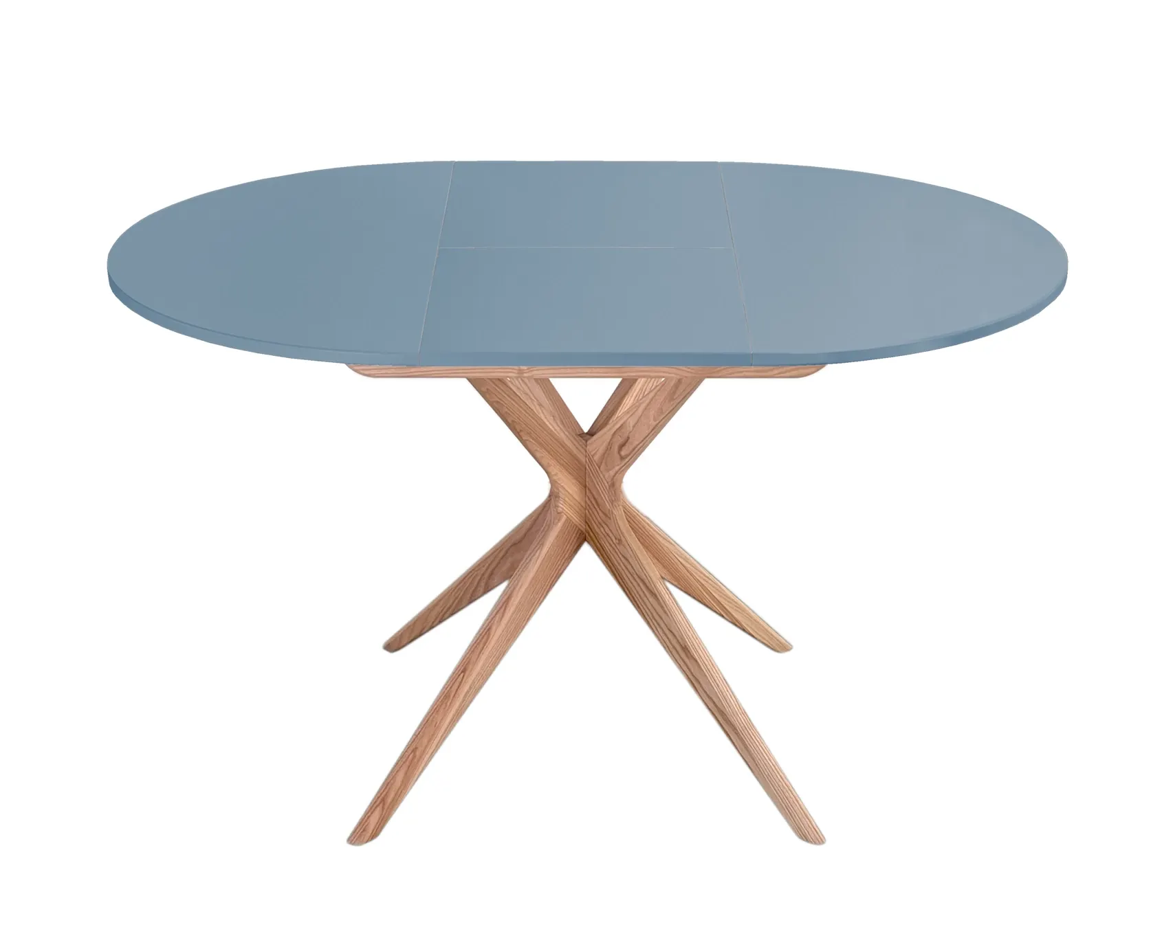 Stół okrągły rozsuwany JUBI 90x90-130 cm niebieski