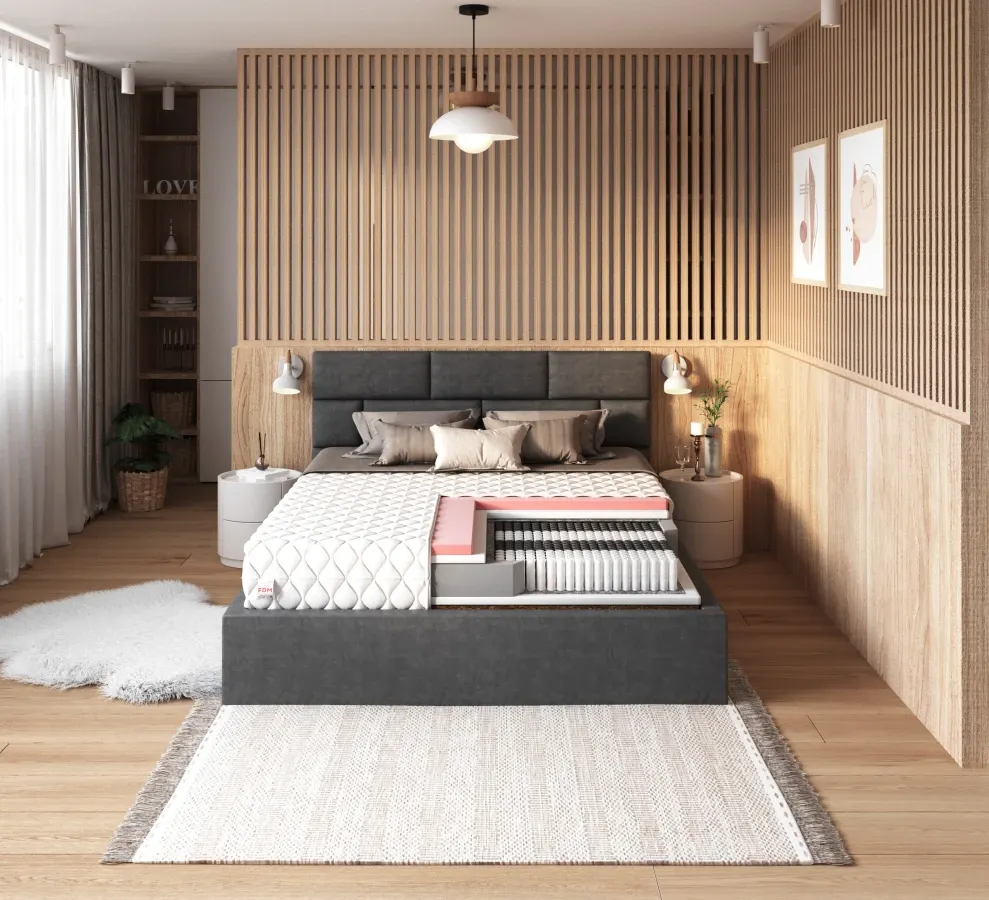 Materac multipocketowy IVREA -120x200x28 - H4 twardy / H3 średnio twardy — zdjęcie 3