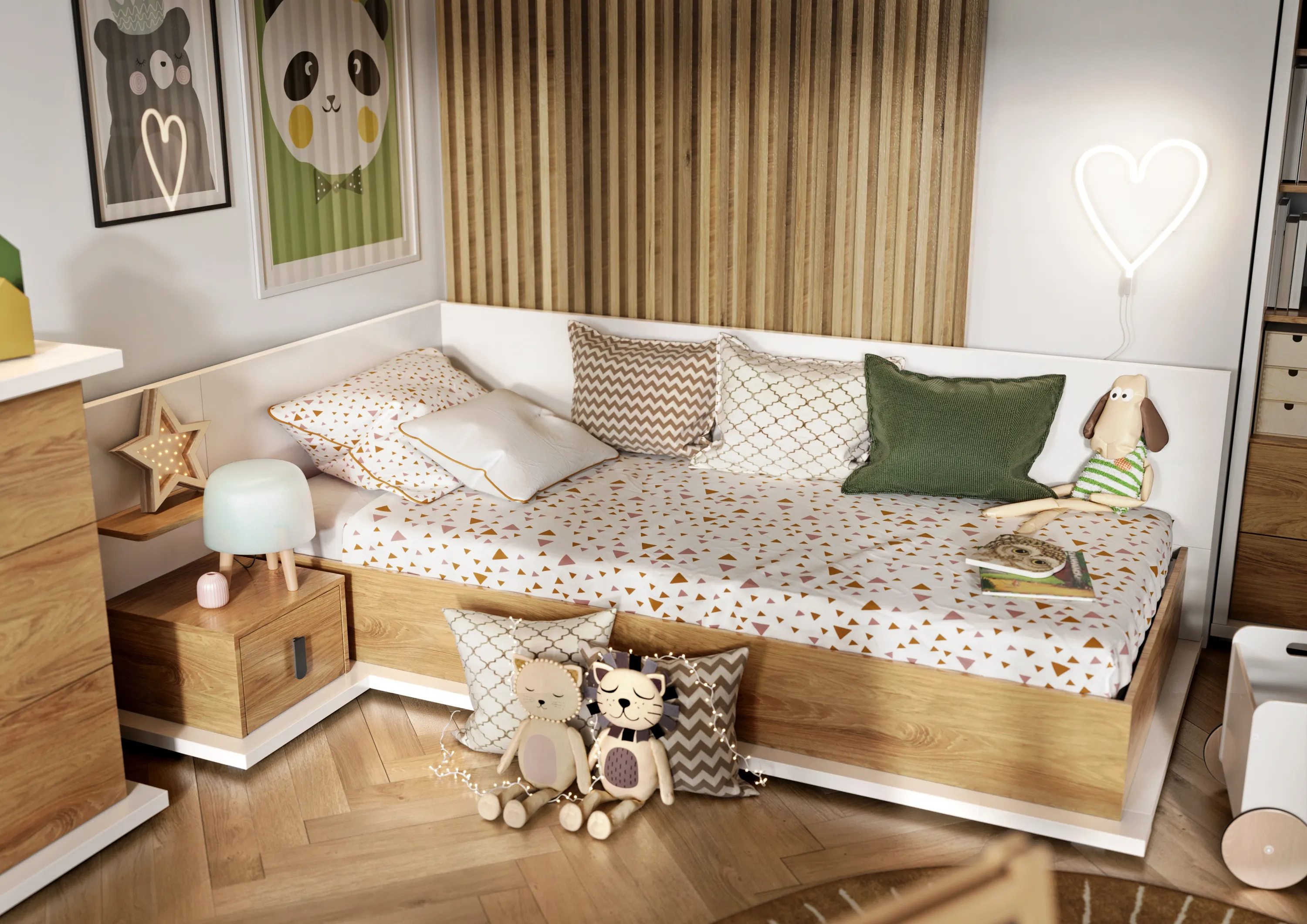 Szafka nocna Simi MS-08P biała - MS8PBH