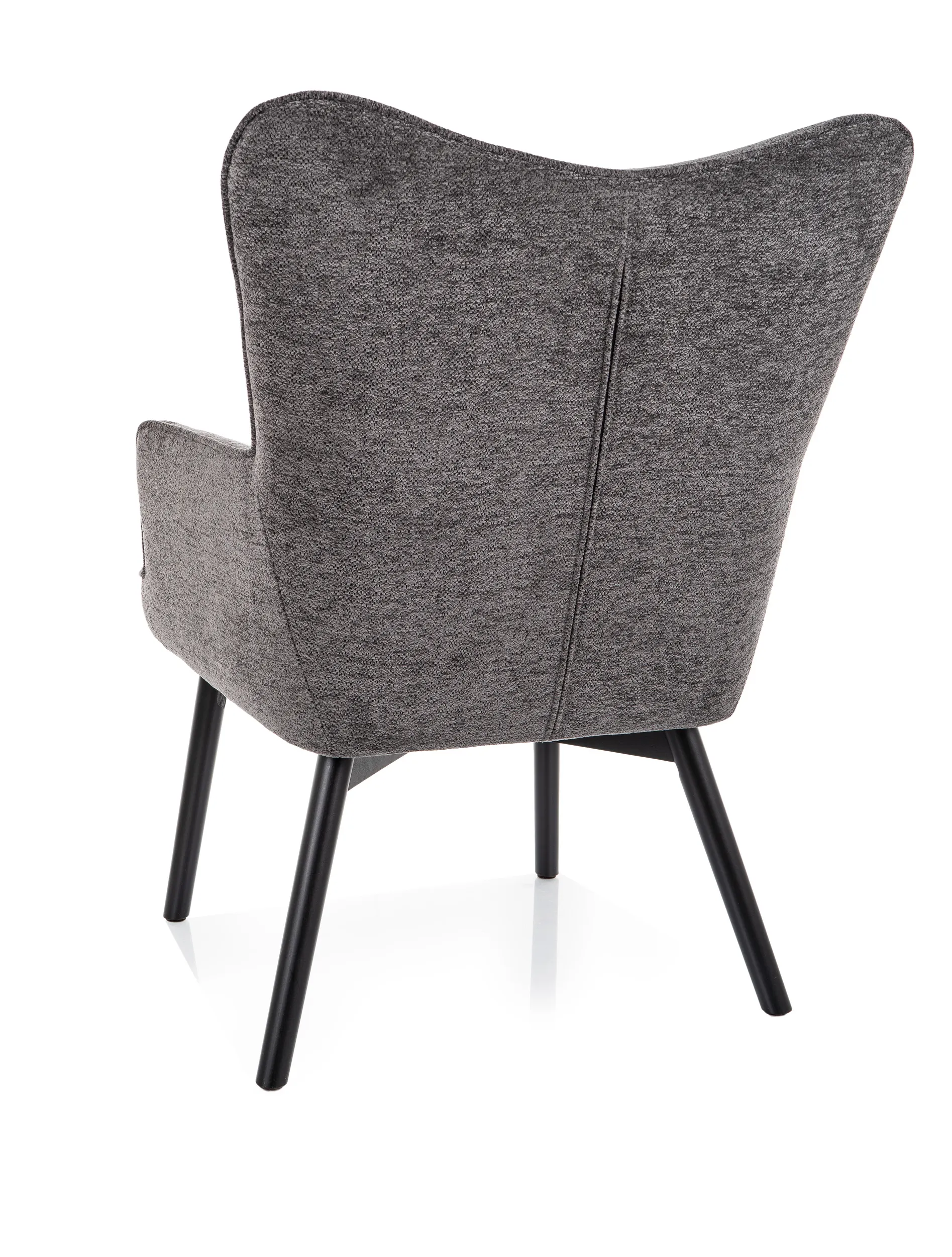 Fotel z podłokietnikami CARMEN RAVEN ciemnoszary/czarne nogi - CARMENRACSZ15