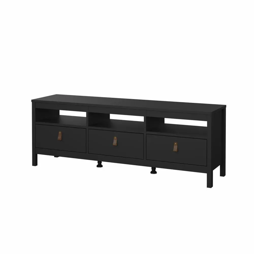 Szafka RTV z 3 szufladami MADRID 150 cm czarny mat