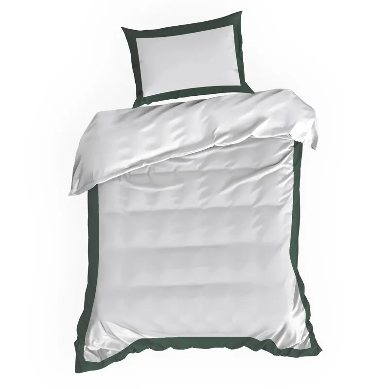 KOMPLET POŚCIELI LAURA 220 X 200 CM BIAŁY ZIELONY - EU_436159