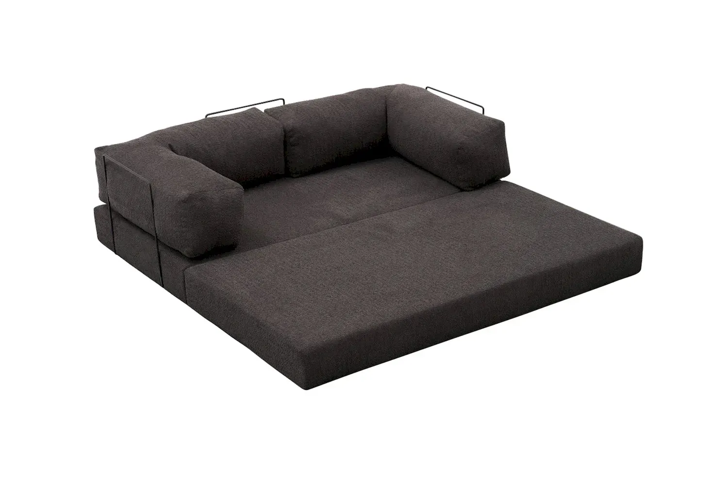 Sofa 3-osobowa rozkładana COMFORT-antracytowa - ASI_825BLC5217