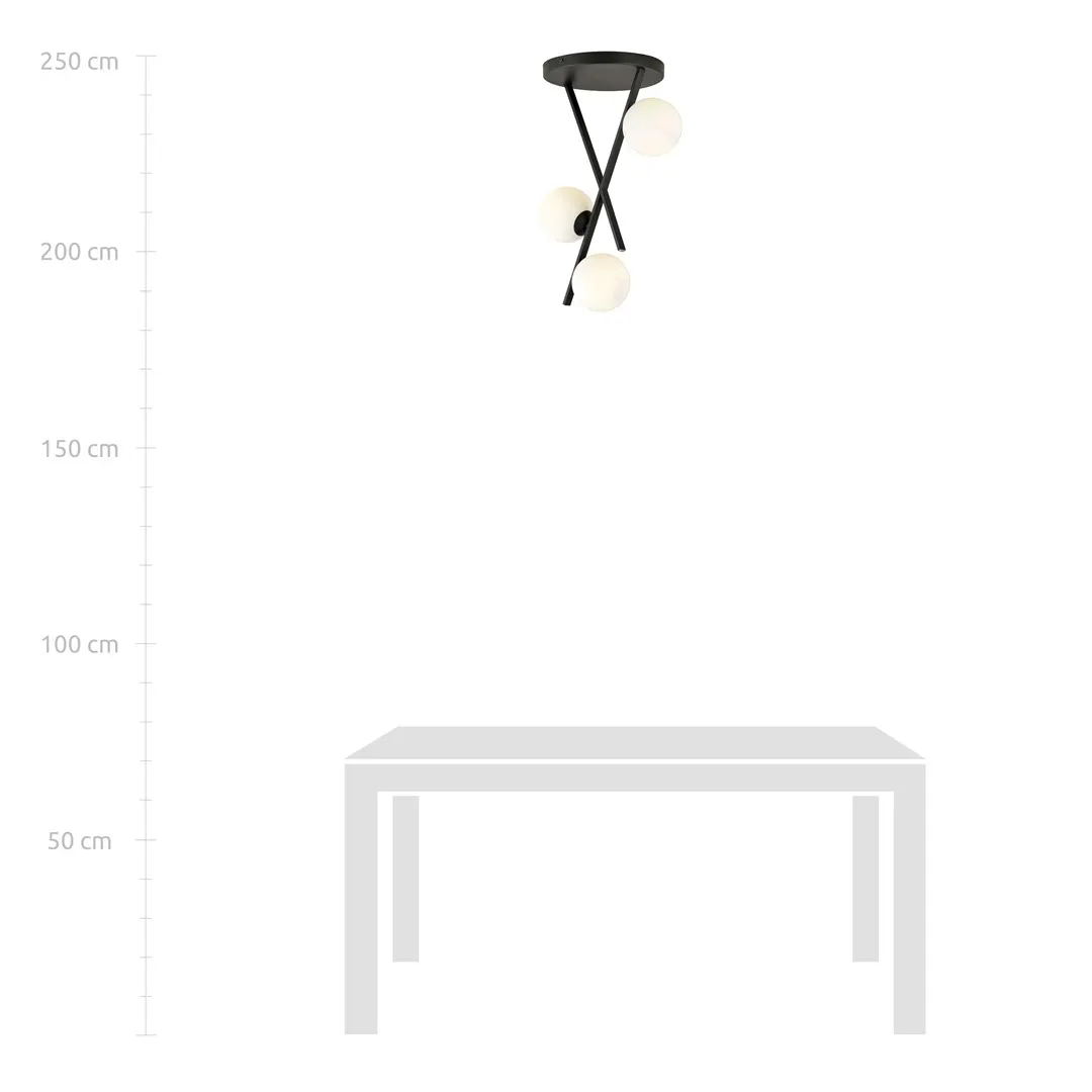 Żyrandol RIVER Czarny 1194/3 - 1194/3