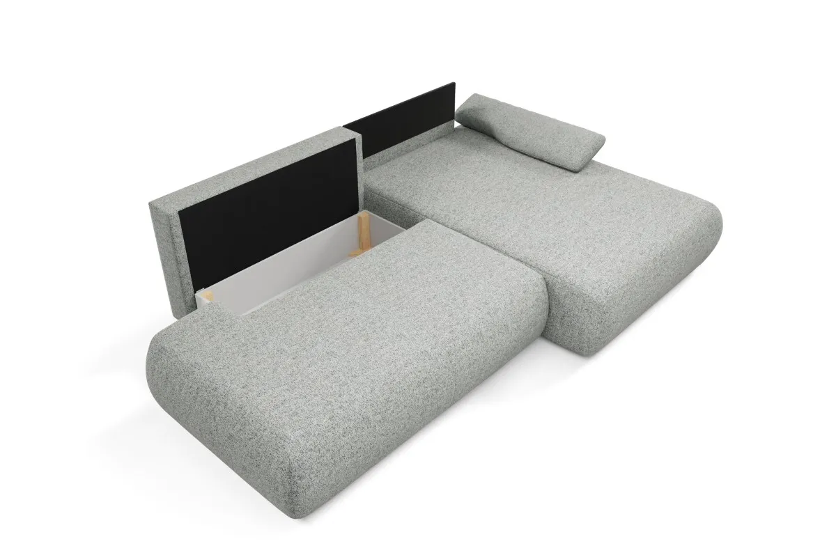 Narożnik rozkładany z pojemnikiem PUENTE 286 cm prawostronny stalowy - PUENTE_NAR_PUENTE92_P