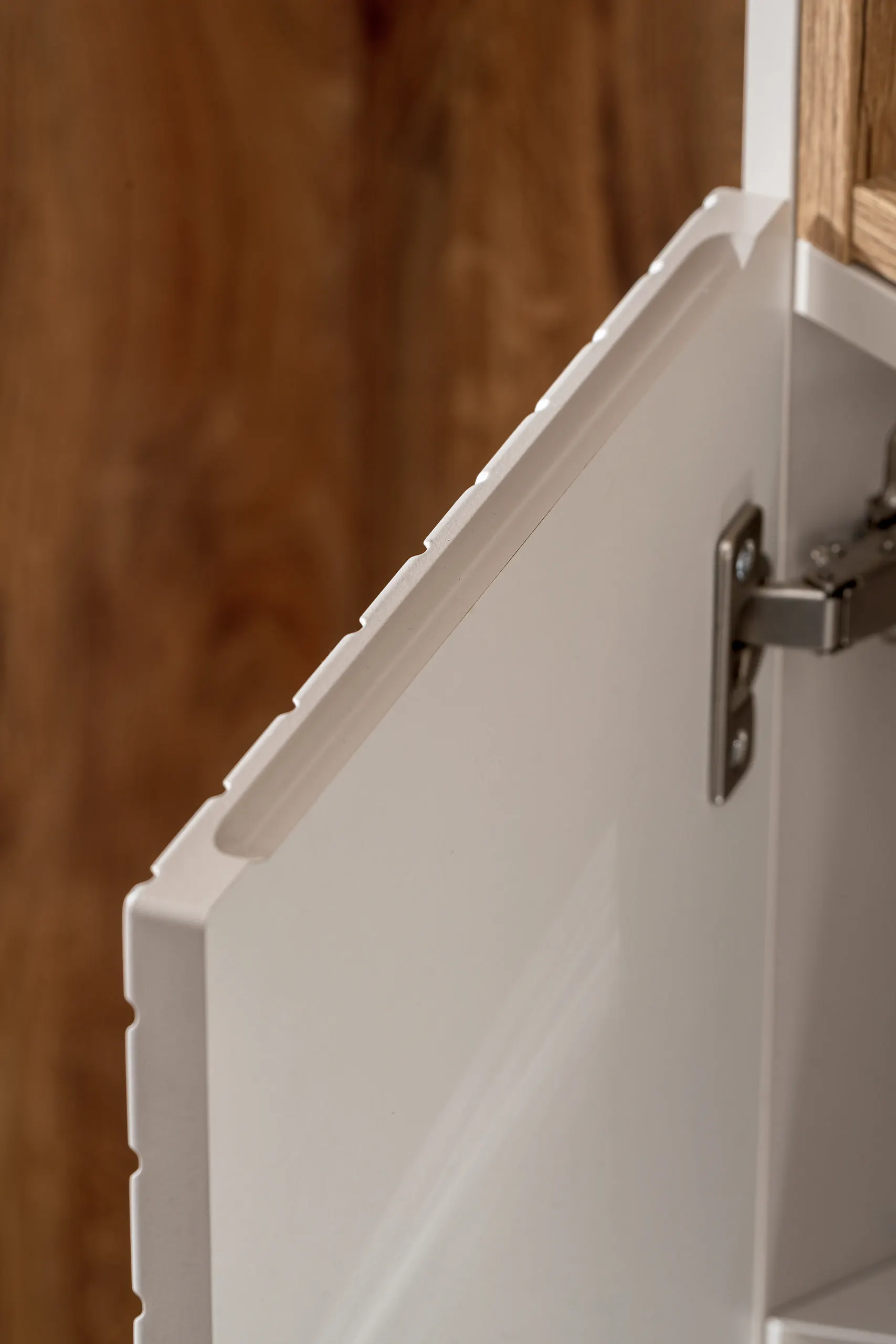 Zestaw meblowy SET-VIC Oak ( szafka 2-drzwiowa 60cm + blat ) kaszmirowy, efekt drewna - SET-VIC_B_OAK_60CM_D