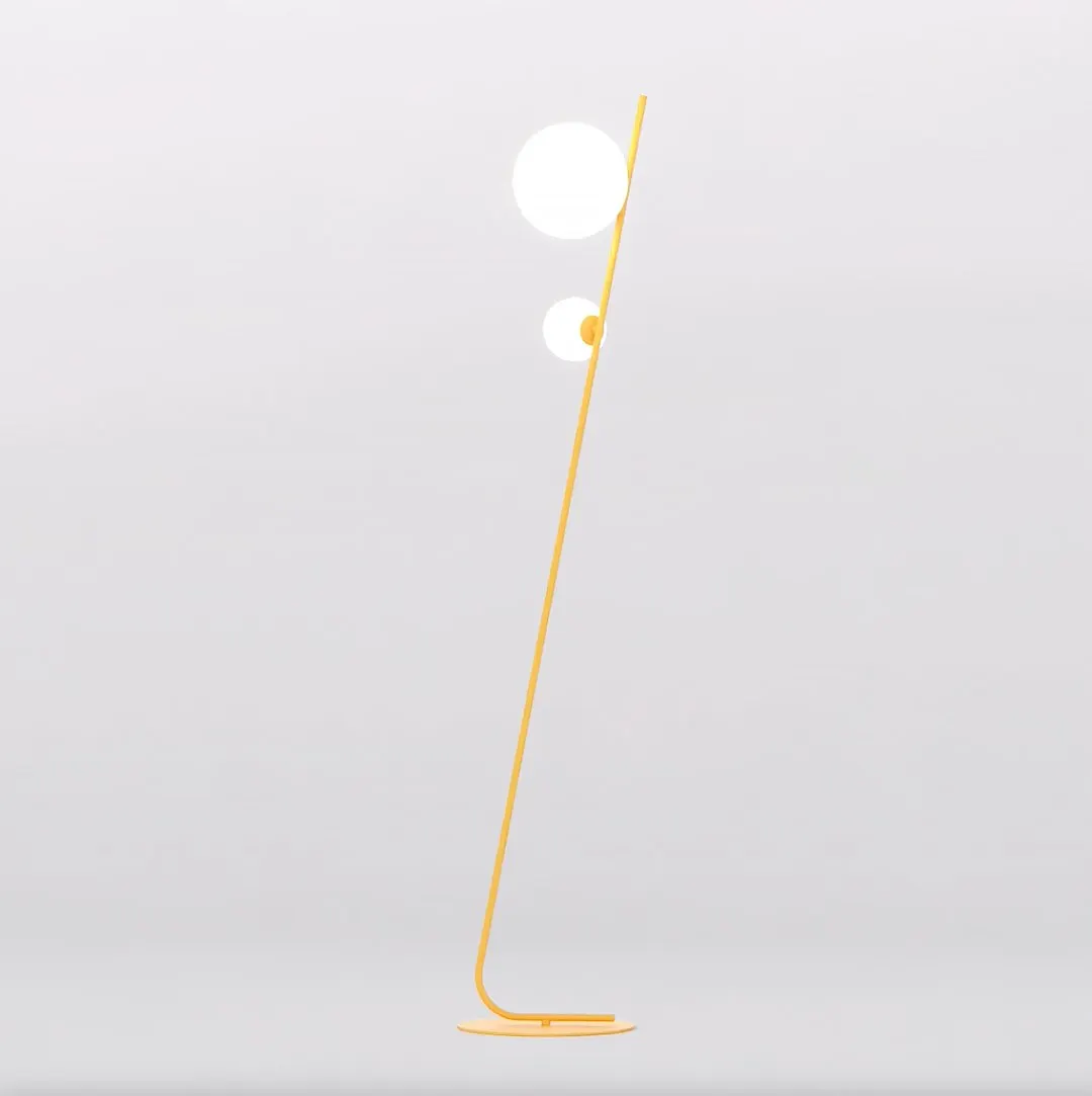 Lampa podłogowa metalowa TATU LP2 pomarańczowa