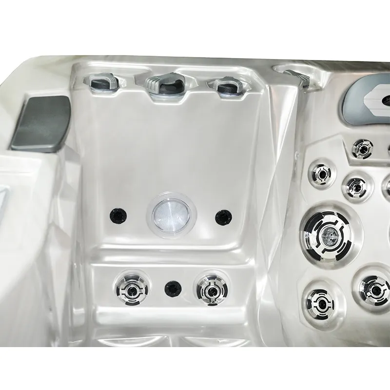 Jacuzzi ogrodowe 2-os. z hydromasażem SPA-749 200x135 cm biały/brązowy - HS_SPA749-3284