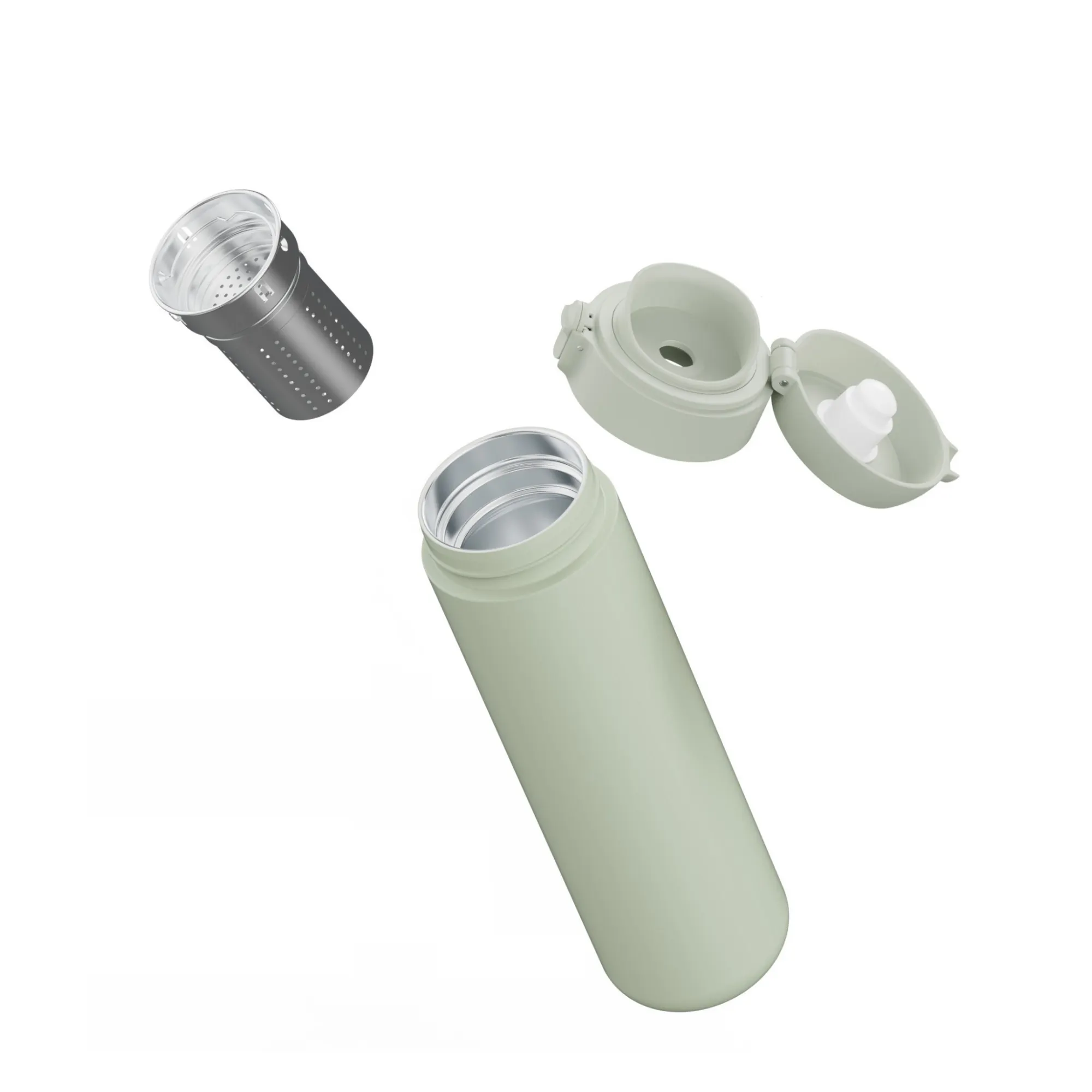 termiczny, butelka, metalowy, szary, złe