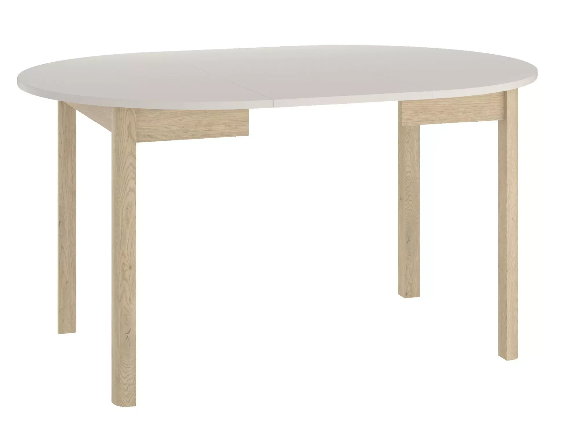 Stół rozkładany DANTE okrągły 102x(102-144) cm kaszmirowy/dąb cremona torro - DANTEKADCTFI102