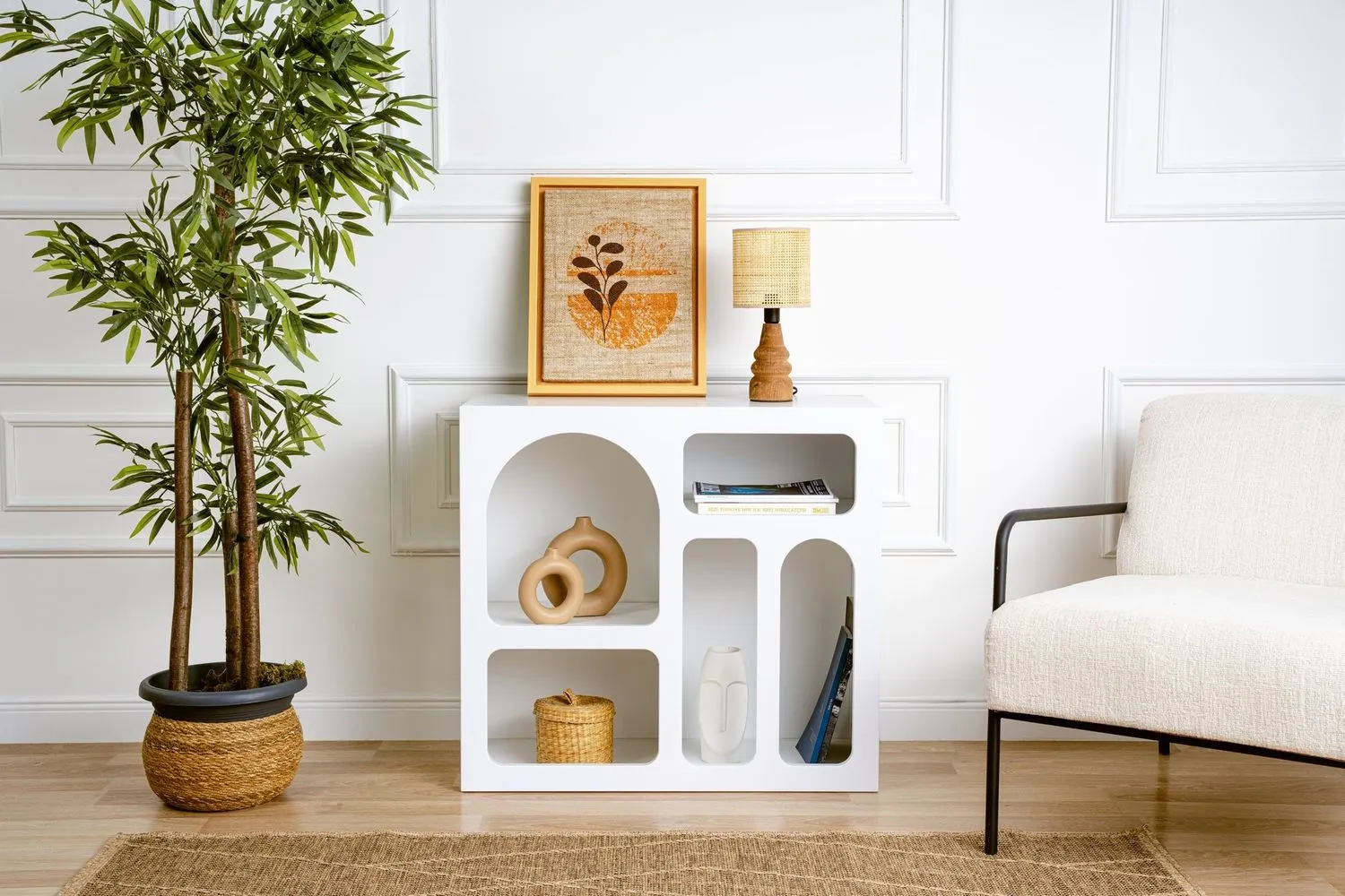 Regał z przegrodami LESSA 80 cm biały - ASI_125GLN1224