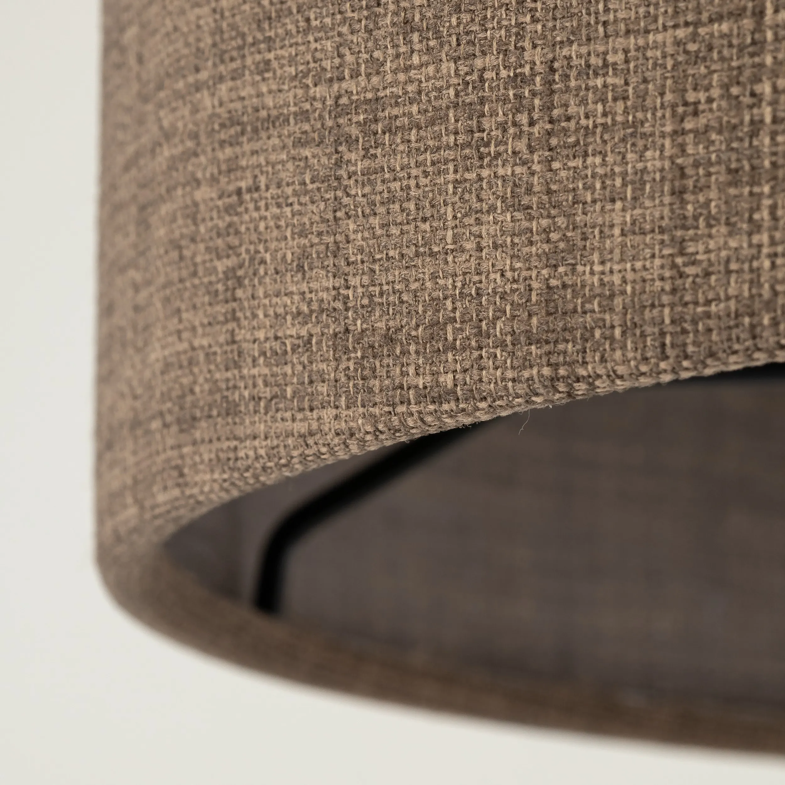 Lampa podłogowa UMBERTO złota z brązowym okrągłym abażurem 155x50cm - TK_16032