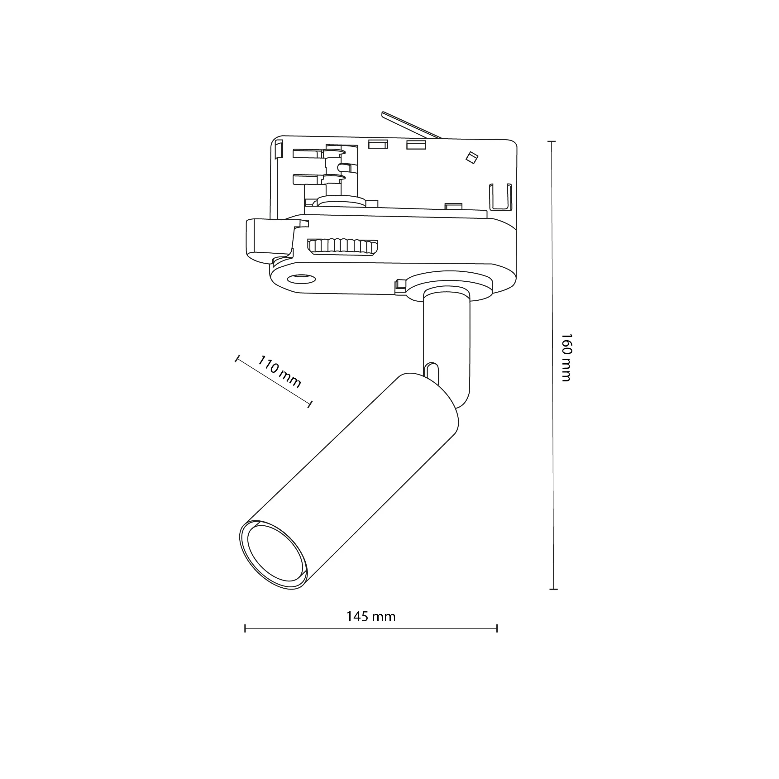 Lampa listwowa TRACER biała trójobwodowa regulowana 16x14x11cm - TK_4846