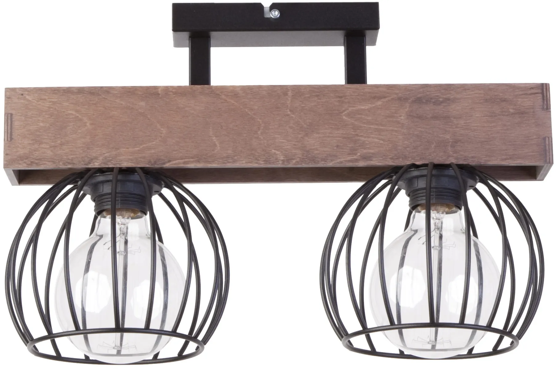 Lampa sufitowa/plafon MILAN 2 czarno-brązowy