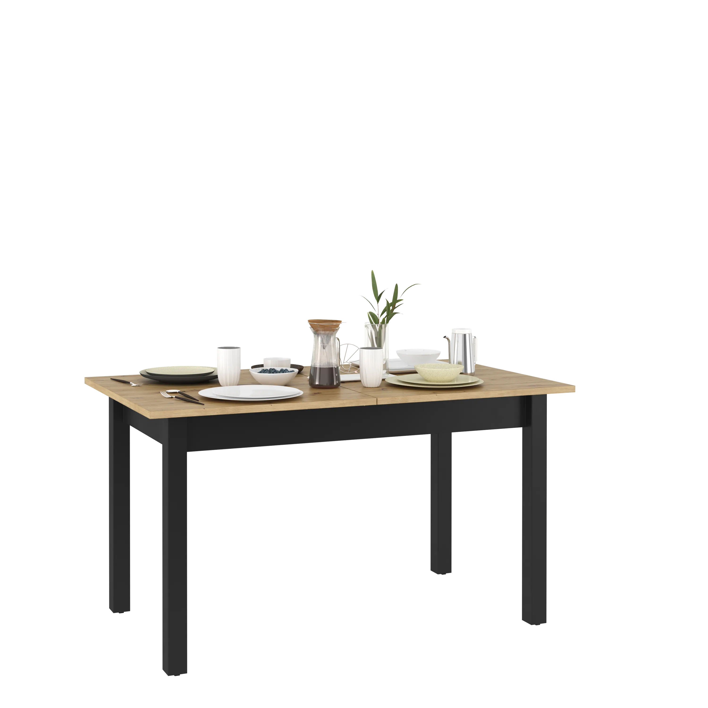 Stół rozkładany 146(186)x84 Quant QA-10 dąb artisan/czarny - QA10DAC