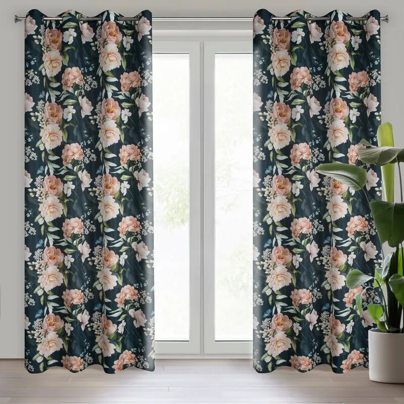 ZASŁONA GOTOWA SALMA 140 X 270 CM CZARNY ZASŁONA GOTOWA SALMA 140 X 270 CM CZARNY